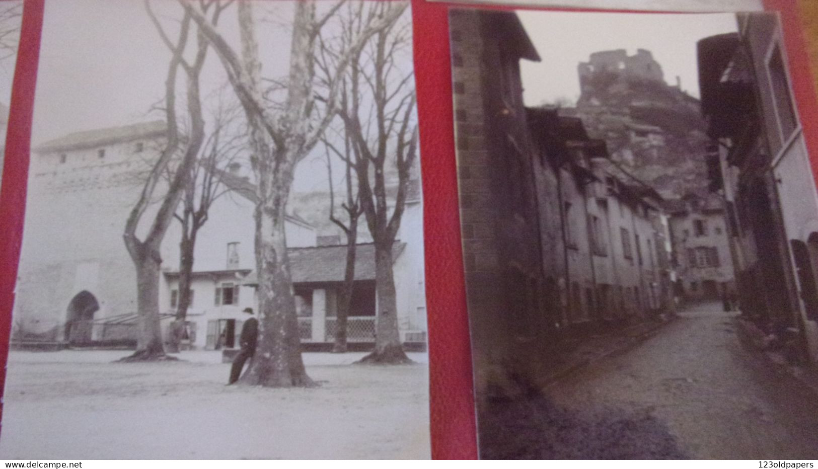 6 Photos 1900 DE FAMILLE CREMIEUX ISERE DONT MENDIANT AUMONE  PLACE PLATANES.. - Crémieu