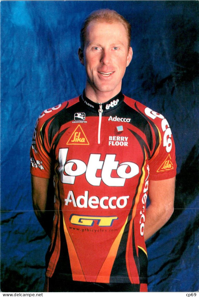 Carte Cyclisme Cycling サイクリング Format Cpm Equipe Cyclisme Pro Lotto Adecco Berry Floor 2000 Peter Wuyts Belge TB.Etat - Cycling