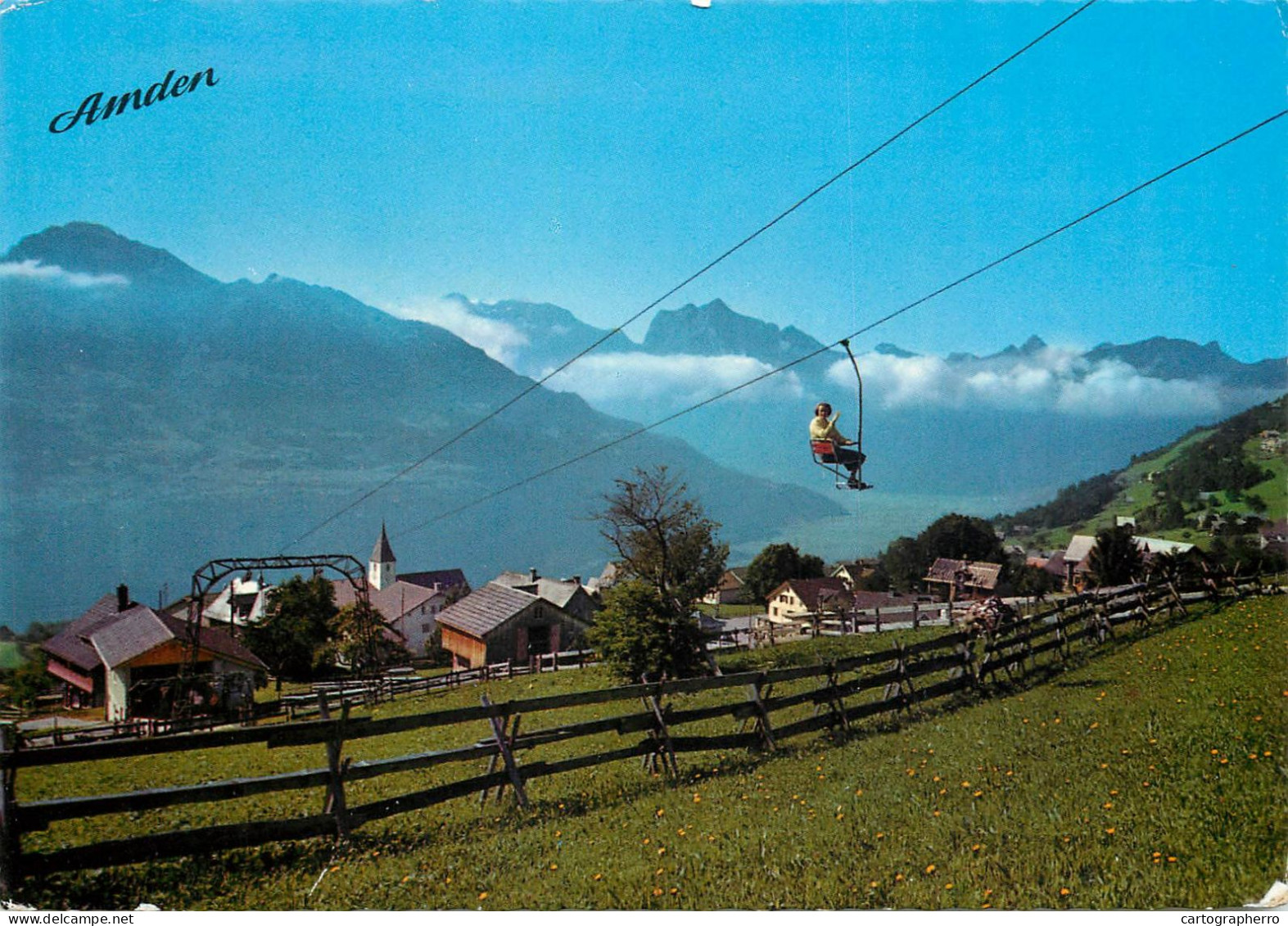 Switzerland Amden Mountain Village Cableway - Amden