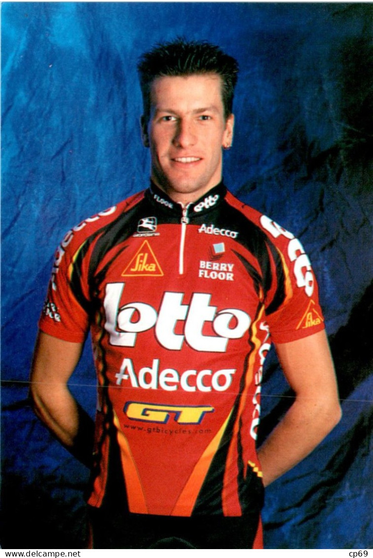 Carte Cyclisme Cycling サイクリング Format Cpm Equipe Cyclisme Pro Lotto Adecco Berry Floor 2000 Geert Verheyen Belge TB.E - Cycling