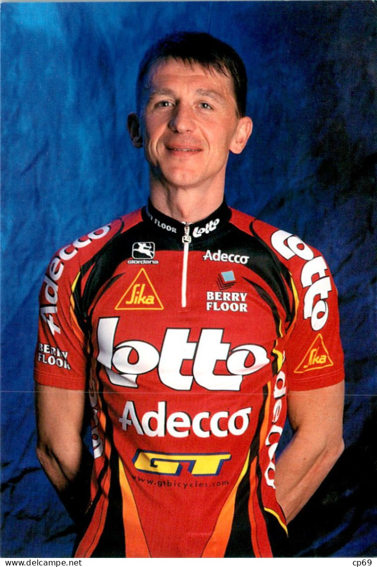 Carte Cyclisme Cycling サイクリング Format Cpm Equipe Cyclisme Pro Lotto Adecco Berry Floor 2000 Andreï Tchmil Russe TB.E - Ciclismo