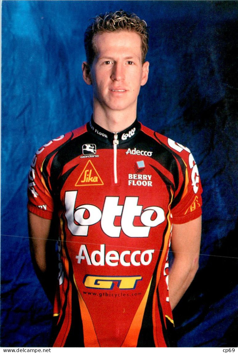 Carte Cyclisme Cycling サイクリング Format Cpm Equipe Cyclisme Pro Lotto Adecco Berry Floor 2000 Rik Verbrugghe Belge TB.E - Wielrennen