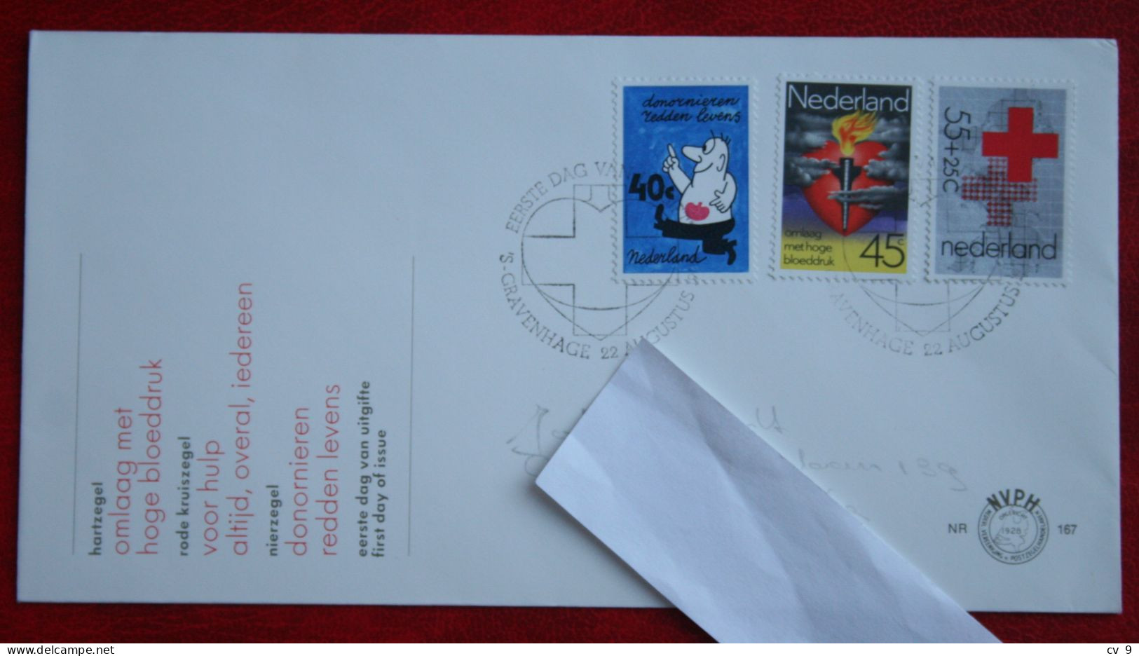 FDC E167 167 Red Cross Rotes Kreuz NVPH 1161-1163 1978 With Address NEDERLAND NIEDERLANDE NETHERLANDS - FDC