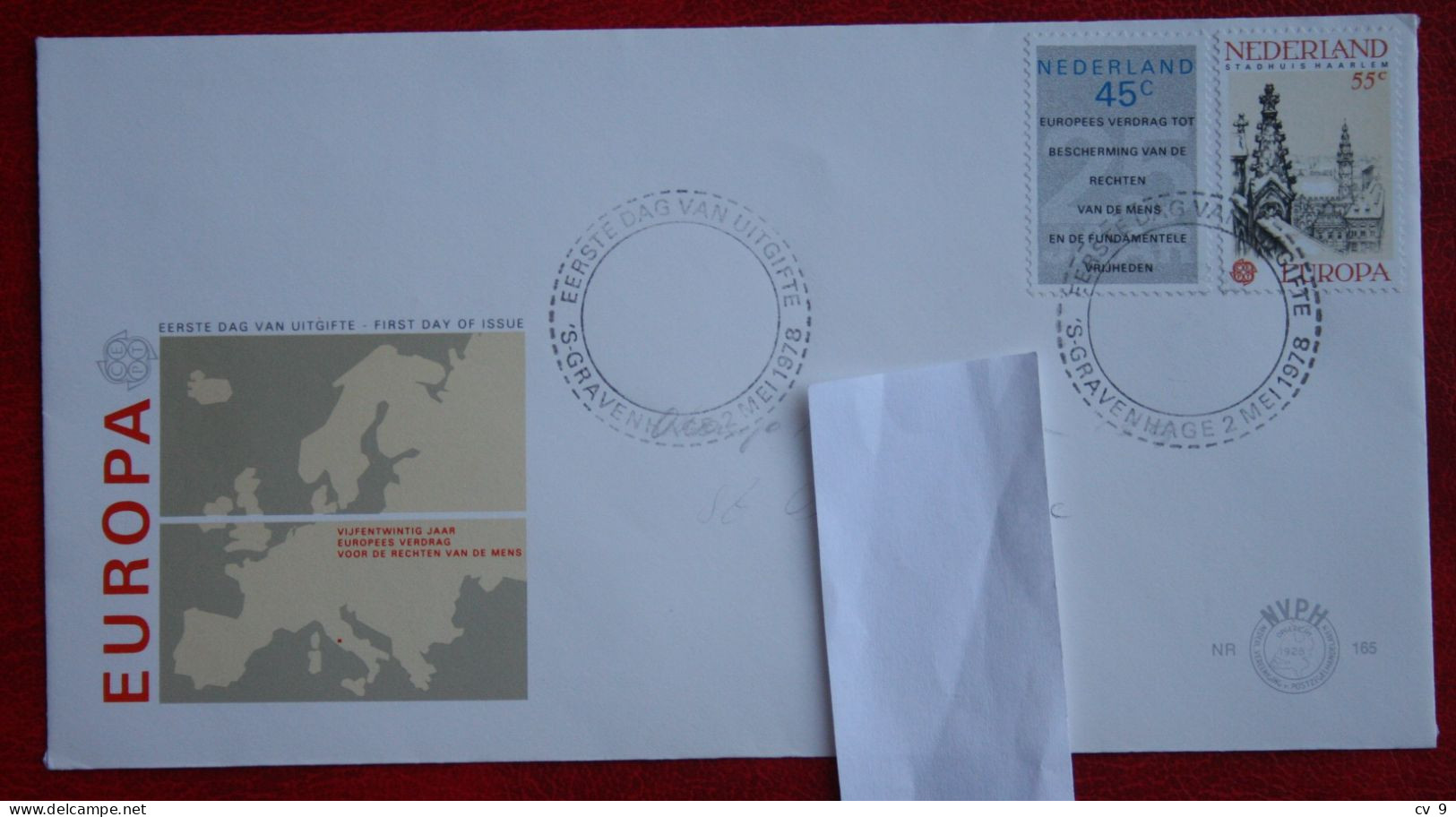 FDC E165 165 EUROPA CEPT NVPH 1157-1158 1978 With Address NEDERLAND NIEDERLANDE NETHERLANDS - FDC