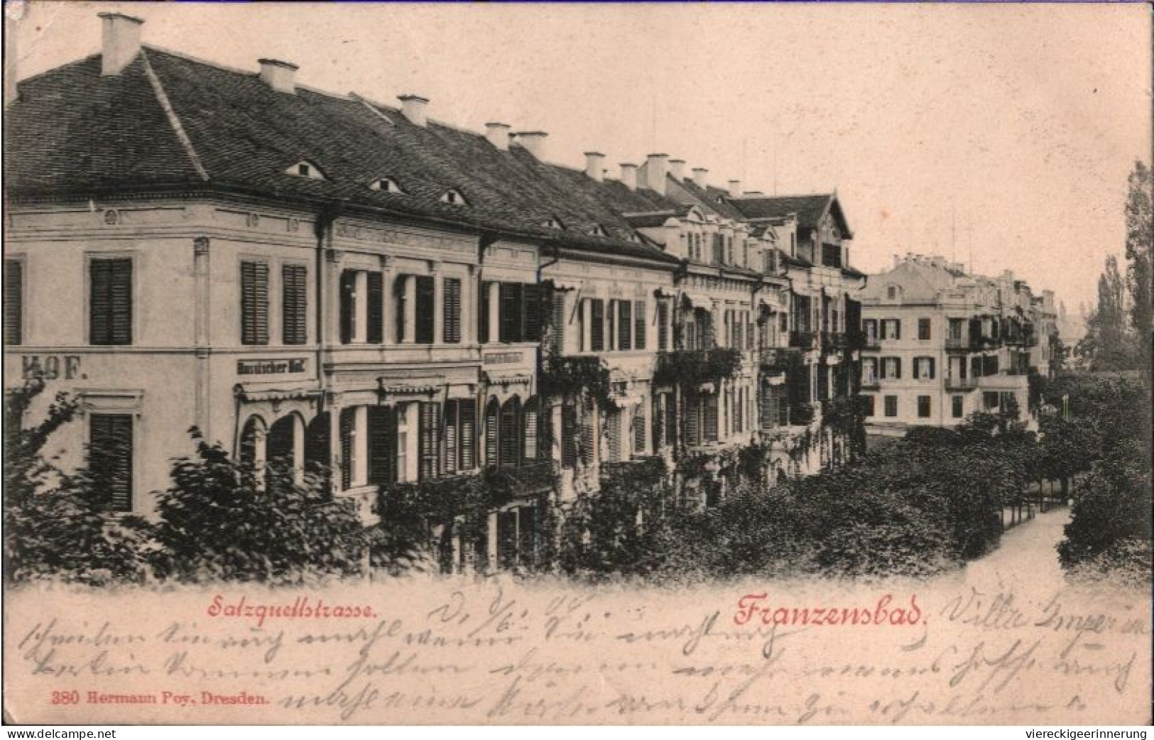 ! Alte Ansichtskarte Aus Franzensbad, Salzquellstraße, 1905 - Czech Republic