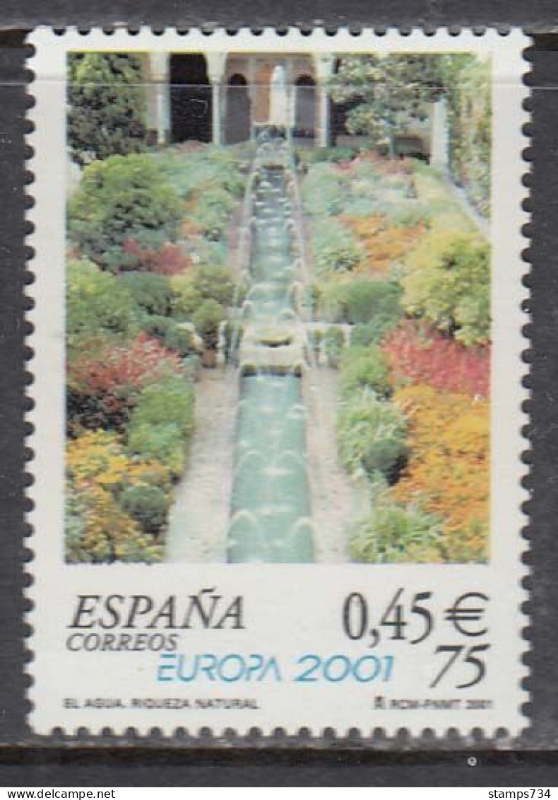 Spain 2001 - EUROPA: L'eau, Richesse Naturelle, YT 3363, Neuf** - 2001