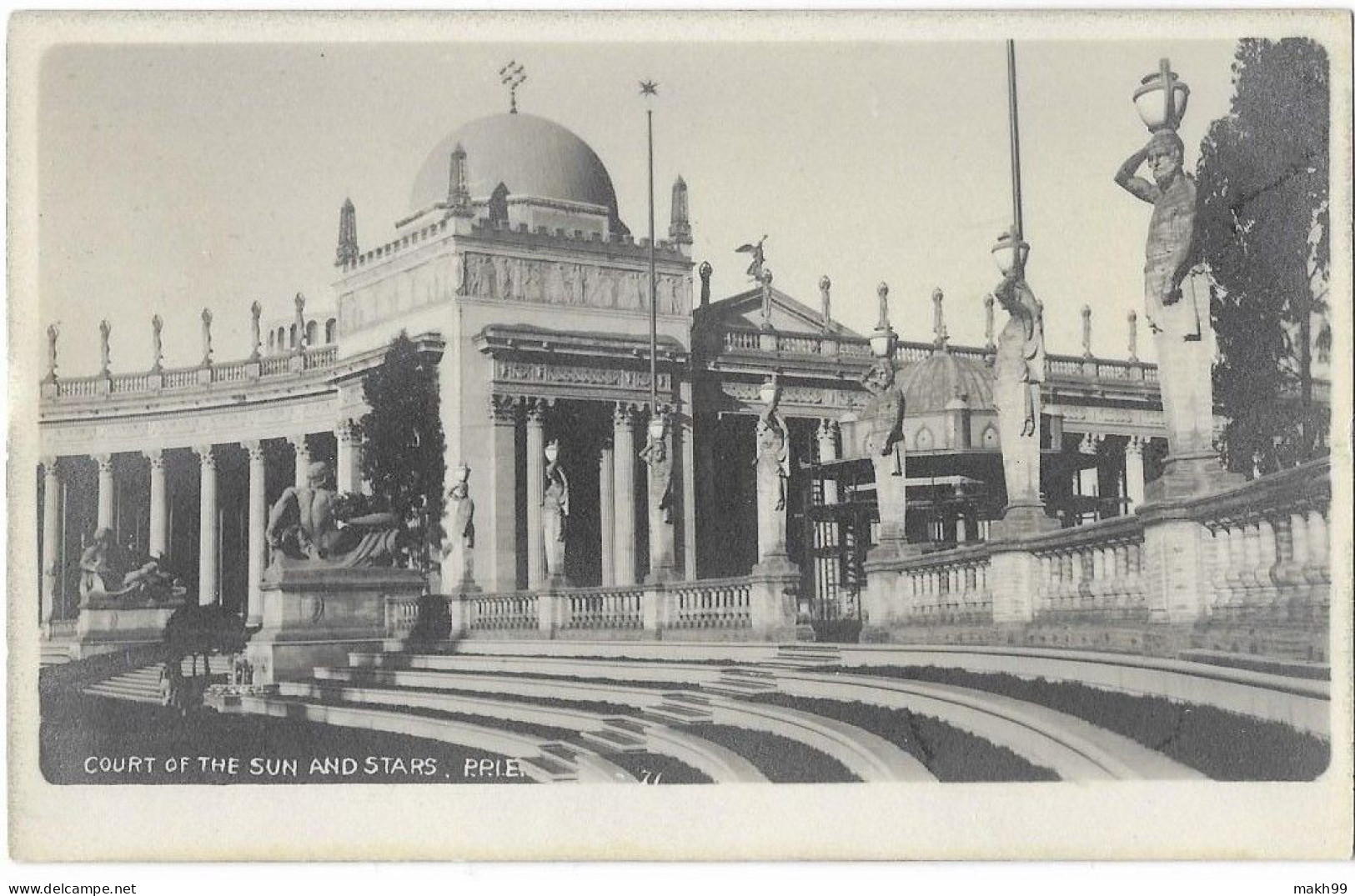 Panama-Pacific International Exposition, 1915 - Court Of The Sun And Stars, San Francisco, CA - Real Photo PC (RPPC) - San Francisco