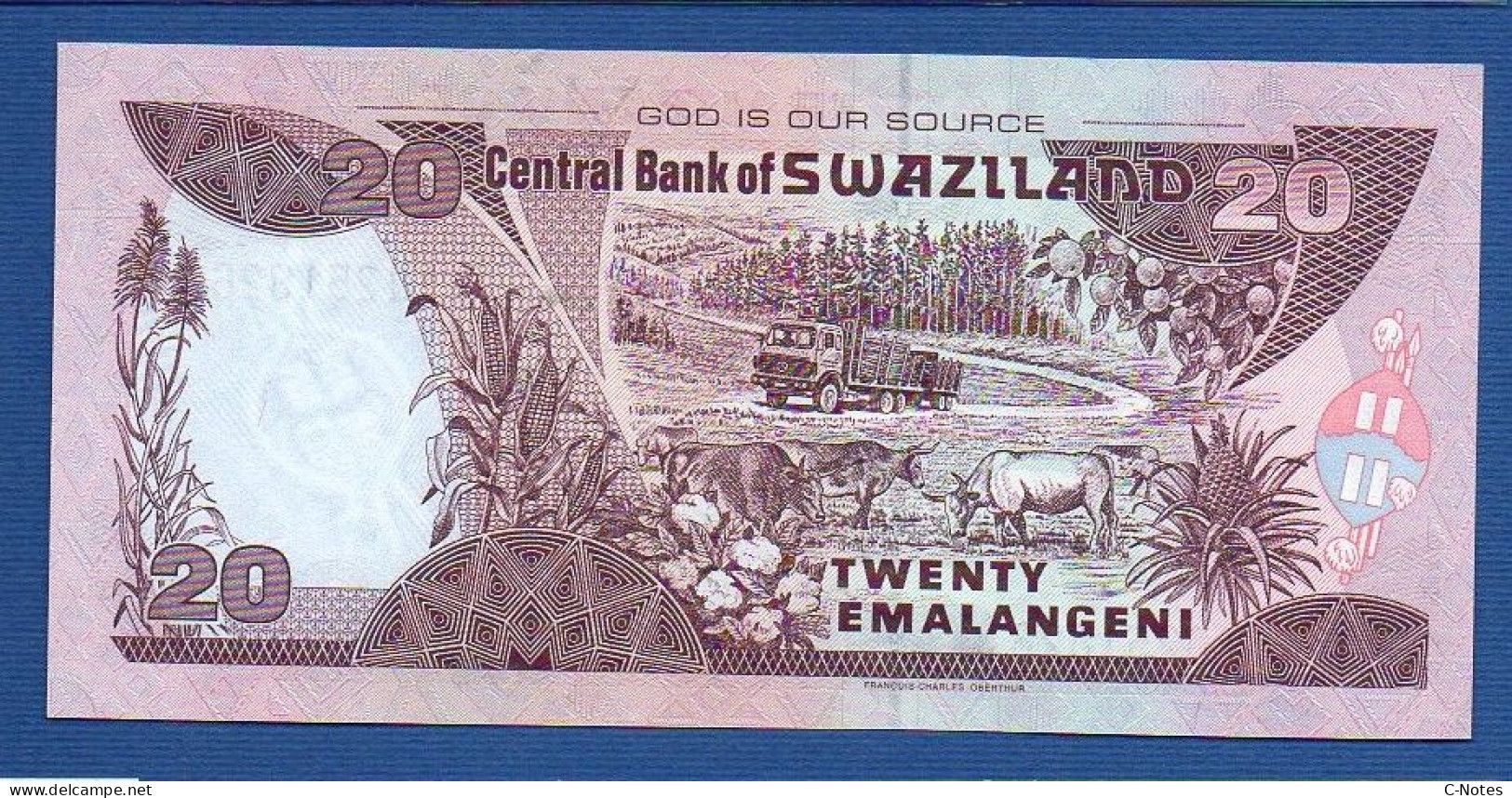 SWAZILAND - P.30a – 20 Emalangeni 2001 UNC, S/n AQ251826 - Swasiland