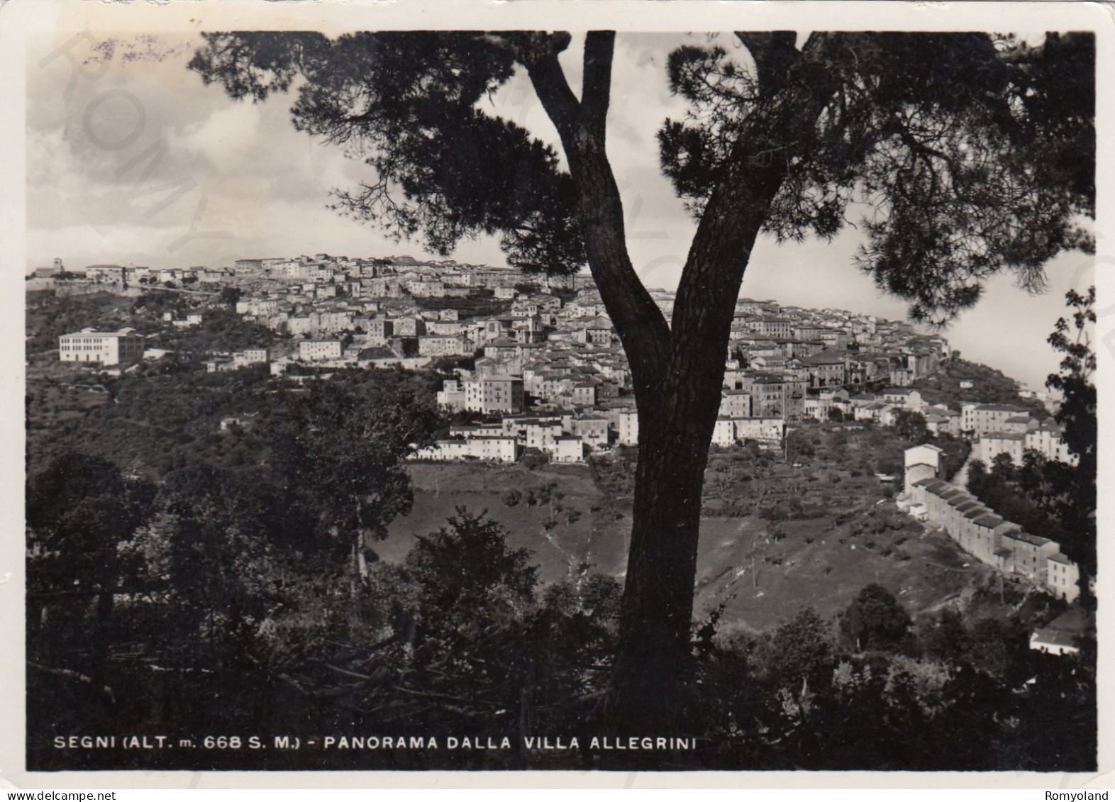 CARTOLINA  SEGNI M.668,ROMA,LAZIO-PANORAMA DALLA VILLA ALLEGRINI-MEMORIA,CULTURA,RELIGIONE,BELLA ITALIA,VIAGGIATA 1945 - Mehransichten, Panoramakarten