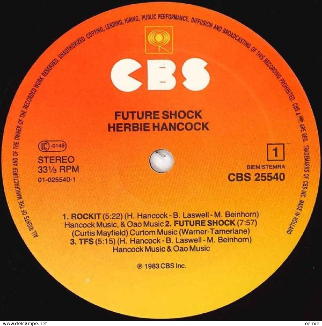 HERBIE  HANCOCK    FUTURE SHOCK - Jazz