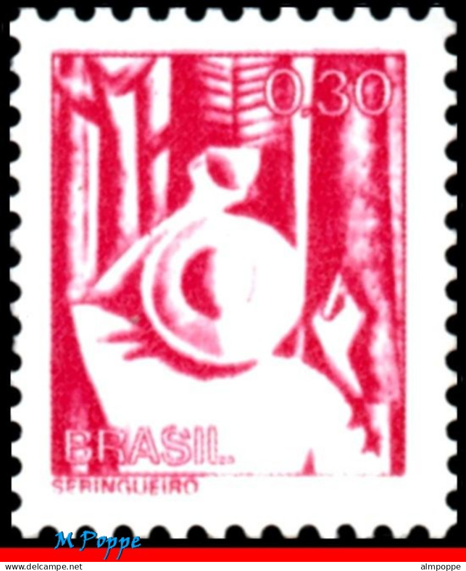 Ref. BR-1444-B BRAZIL 1979 - NATIONAL PROFESSIONS,1976RUBBER TAPPER, PHOSPHORESCENT MNH, JOBS 1V Sc# 1444 - Service