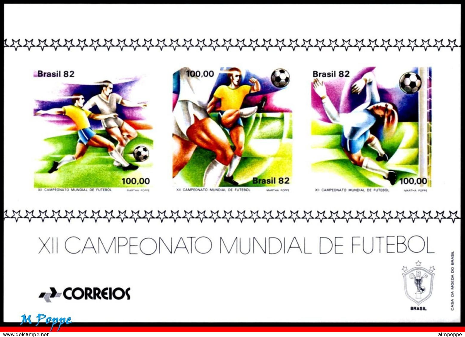 Ref. BR-Y1982-SS BRAZIL 1982 - ALL SOUVENIR SHEETS THEYEAR,SCOTT: 1789+92+1805+12+22A+40, MNH, FOOTBALL SOCCER 13V - Années Complètes