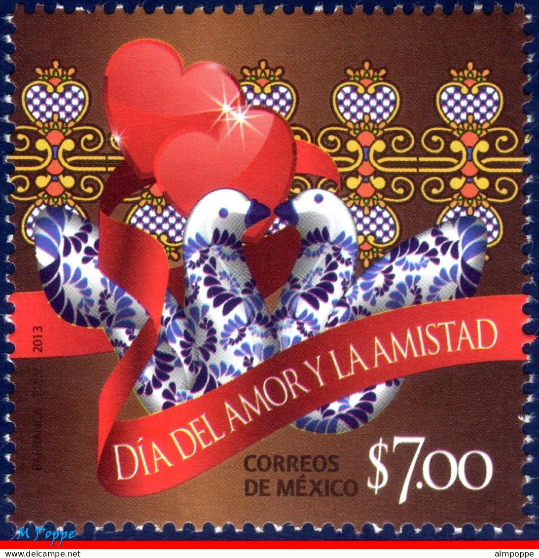 Ref. MX-2810 MEXICO 2013 - DAY OF LOVE & FRIENDSHIP,VALENTINES DAY, DOVE, MNH, HEALTH 1V Sc# 2810 - Autres & Non Classés