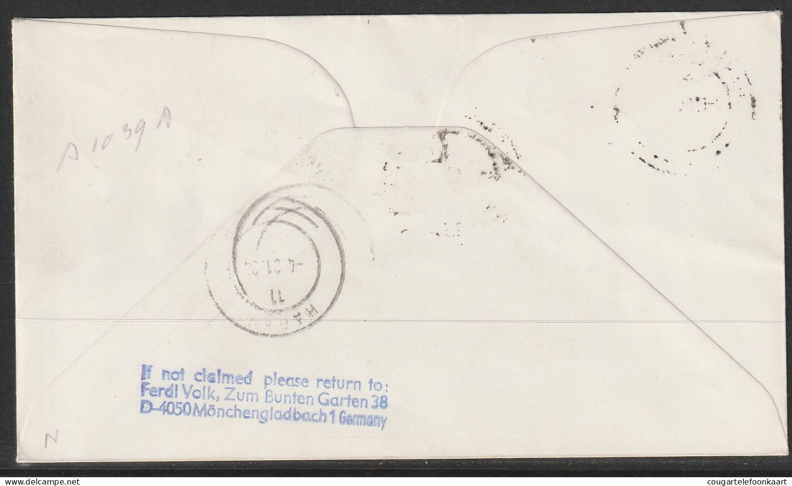 1984, KLM, Erstflug, Liechtenstein-Harare Zimbabwe, Zuleitungspost - Poste Aérienne