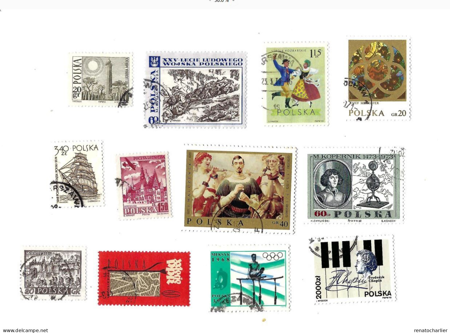 Collection De 90 Timbres Oblitérés. - Collections