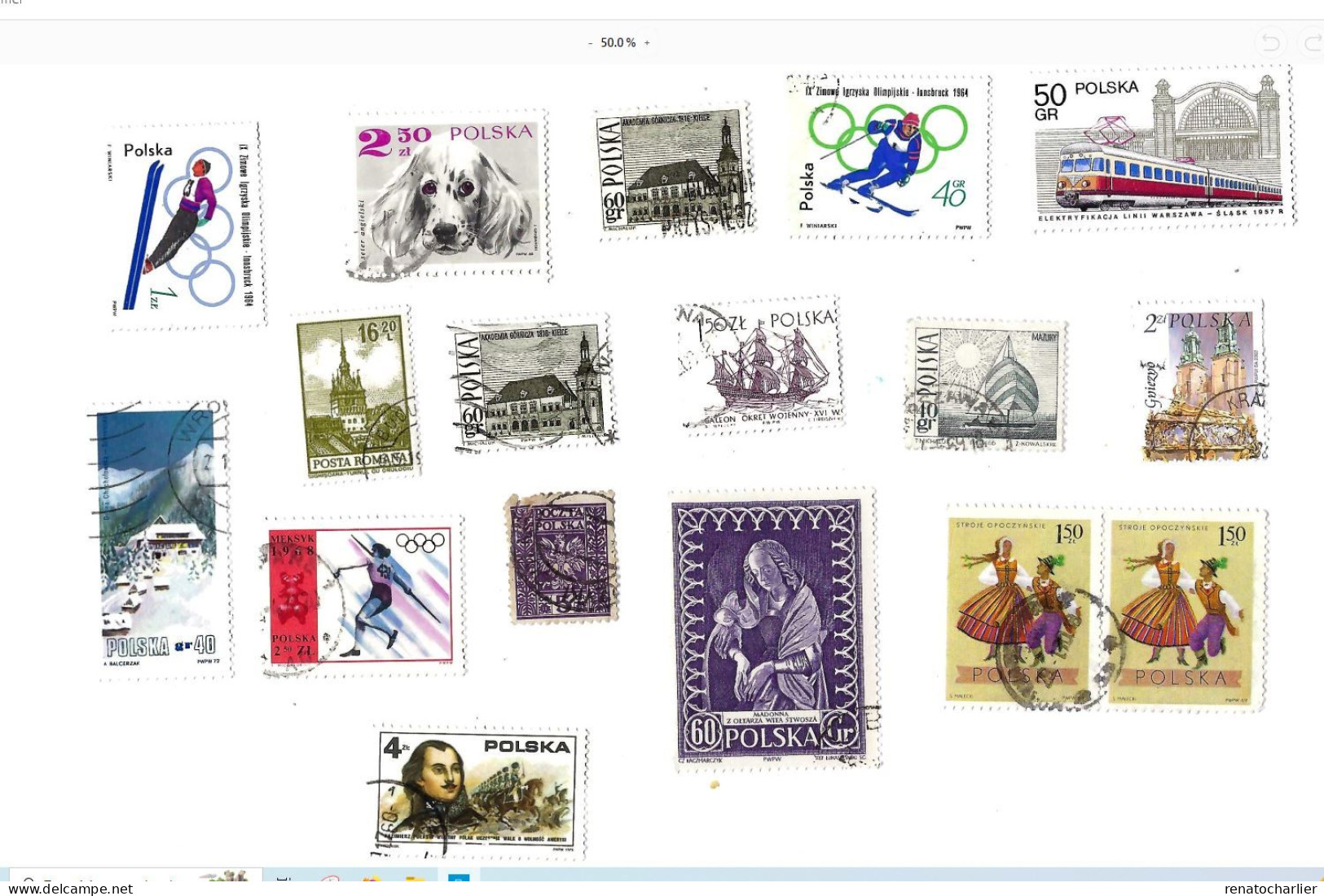 Collection De 90 Timbres Oblitérés. - Collections