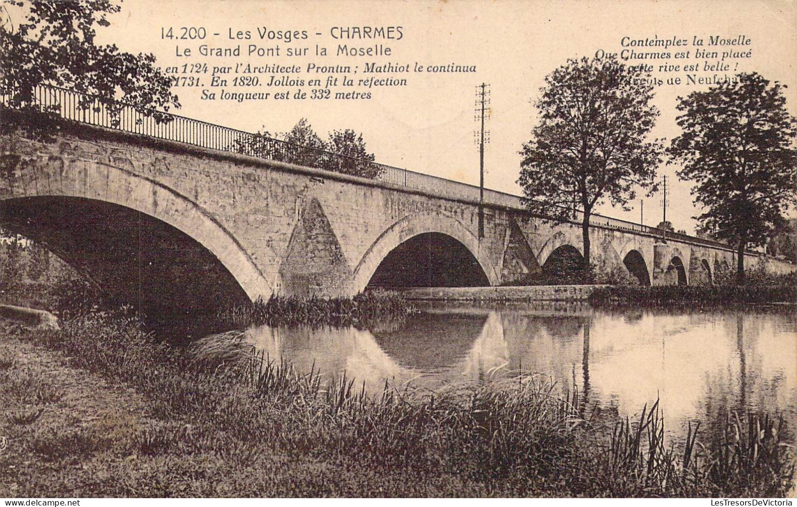 FRANCE - 88 - Charmes - Le Grand Pont Sur La Moselle - Carte Postale Ancienne - Charmes