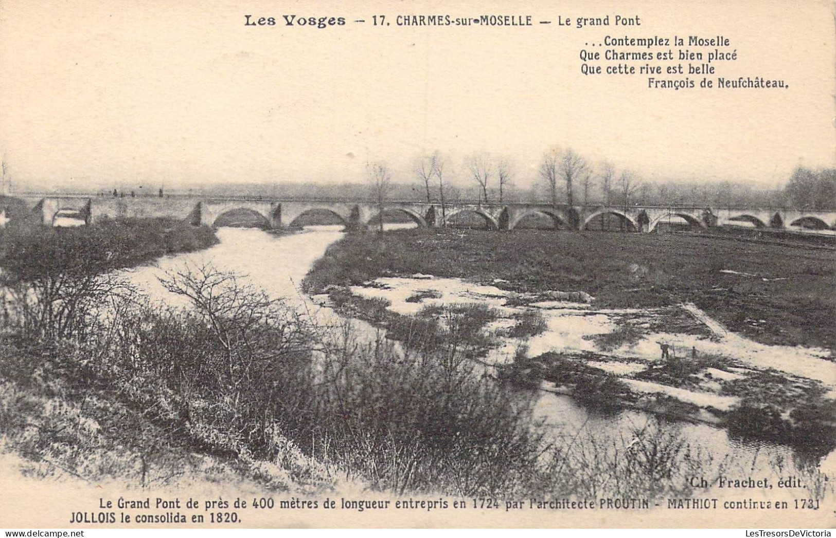 FRANCE - 88 - Charmes-sur-Moselle - Le Grand Pont - Carte Postale Ancienne - Charmes