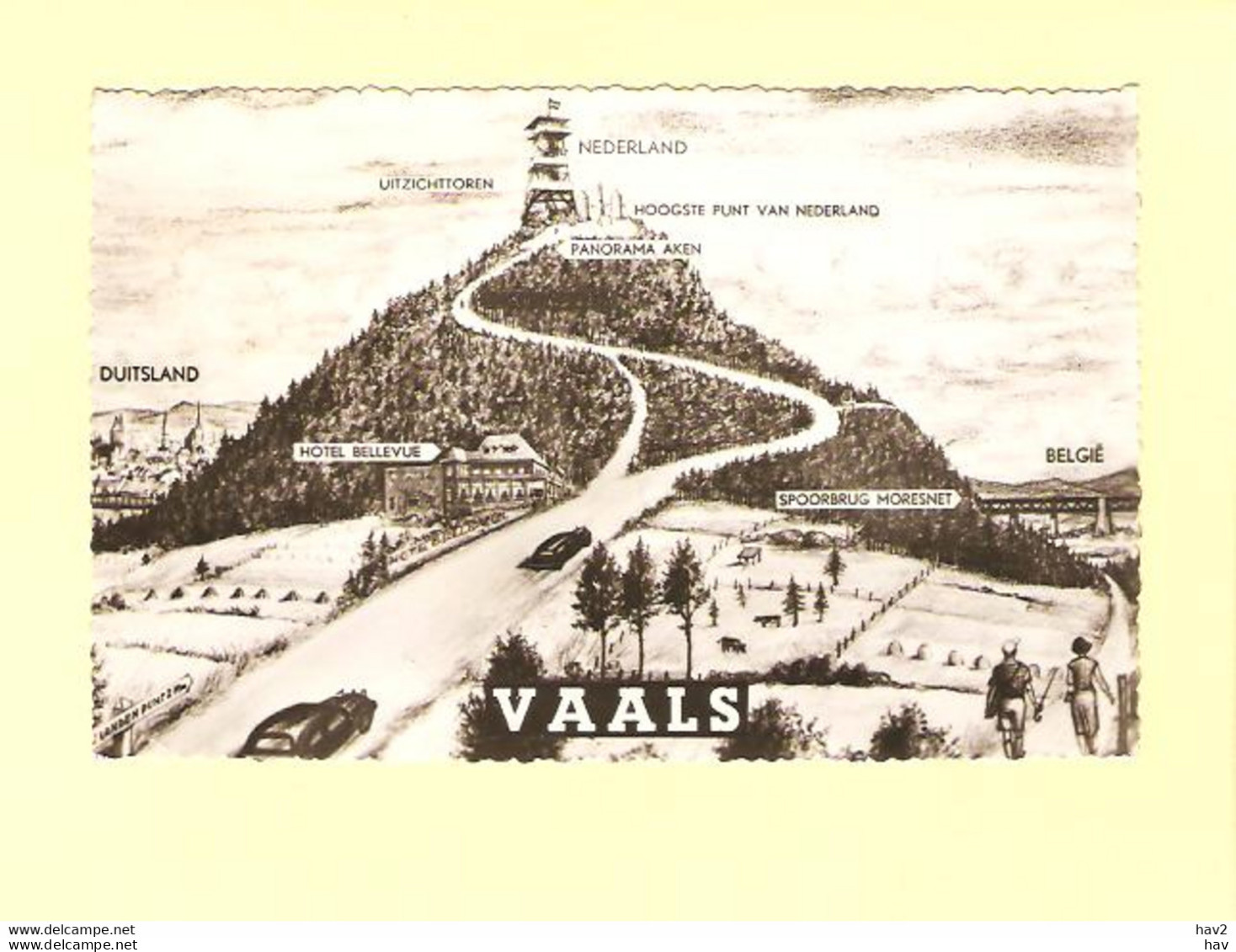 Vaals Tekening 1958 RY29556 - Vaals