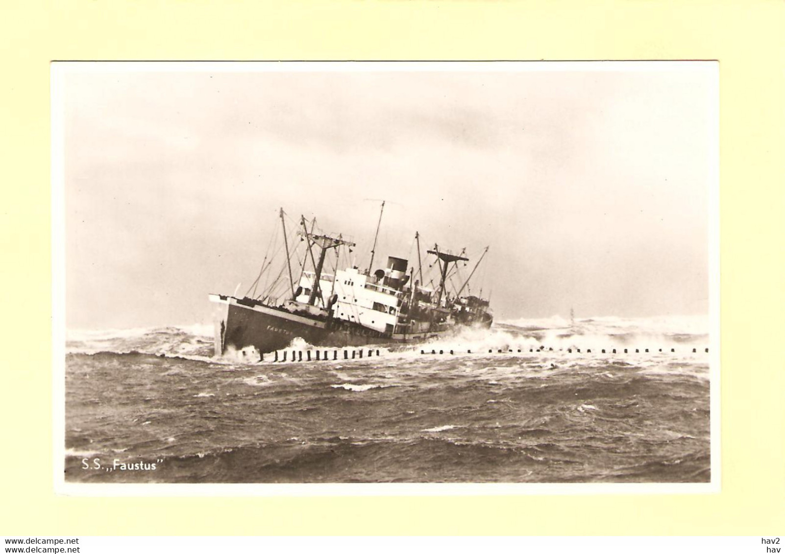 Hoek Van Holland Schip Faustus Strandt '52 RY30072 - Hoek Van Holland