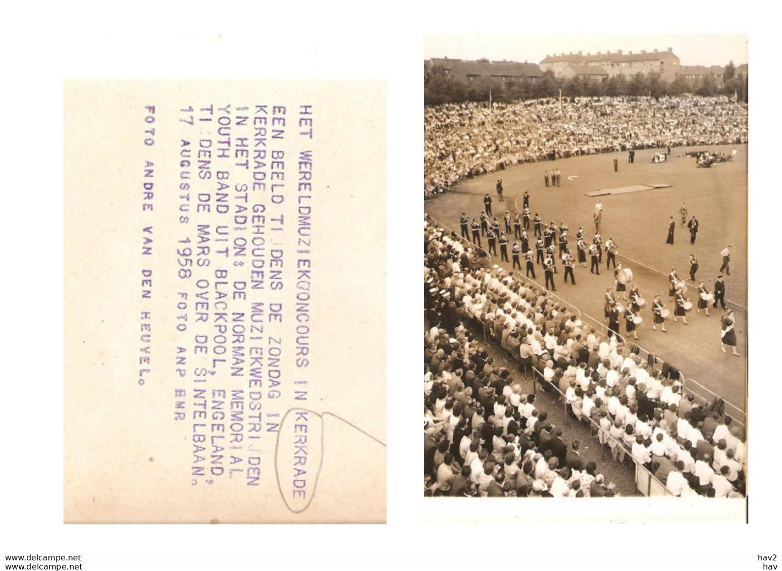 Kerkrade Persfoto Wereldmuziek Concours1958 KE1767 - Kerkrade