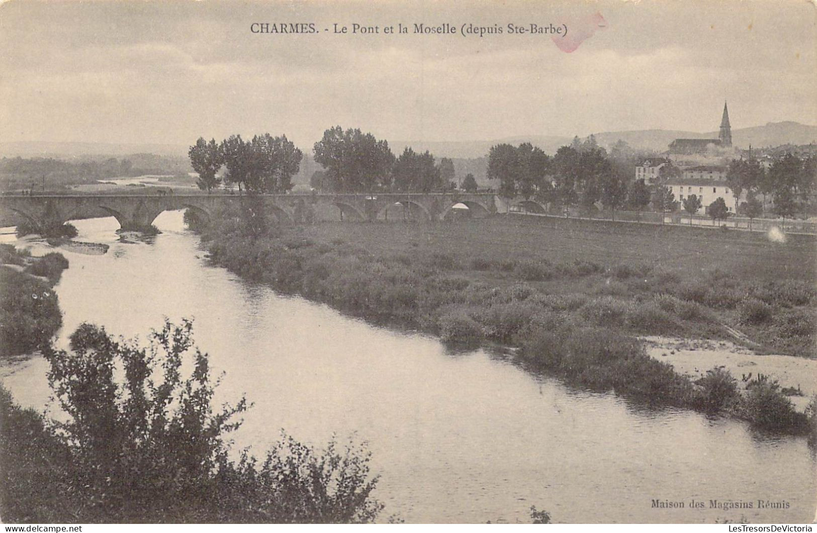 FRANCE - 88 - Charmes - Le Pont Et La Moselle ( Depuis Ste-Barbe ) - Carte Postale Ancienne - Charmes