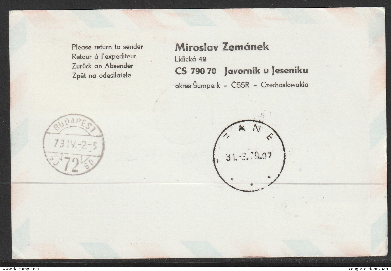 1979, Interflug, First Flight Card, Praha-Tirana Retour, Feeder Mail - Luchtpost