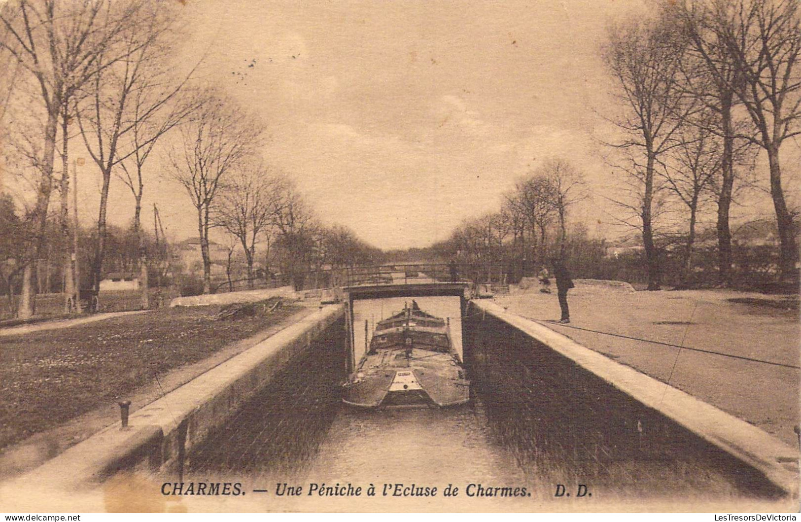 FRANCE - 88 - Charmes - Une Péniche à L'Ecluse De Charmes - Carte Postale Ancienne - Charmes