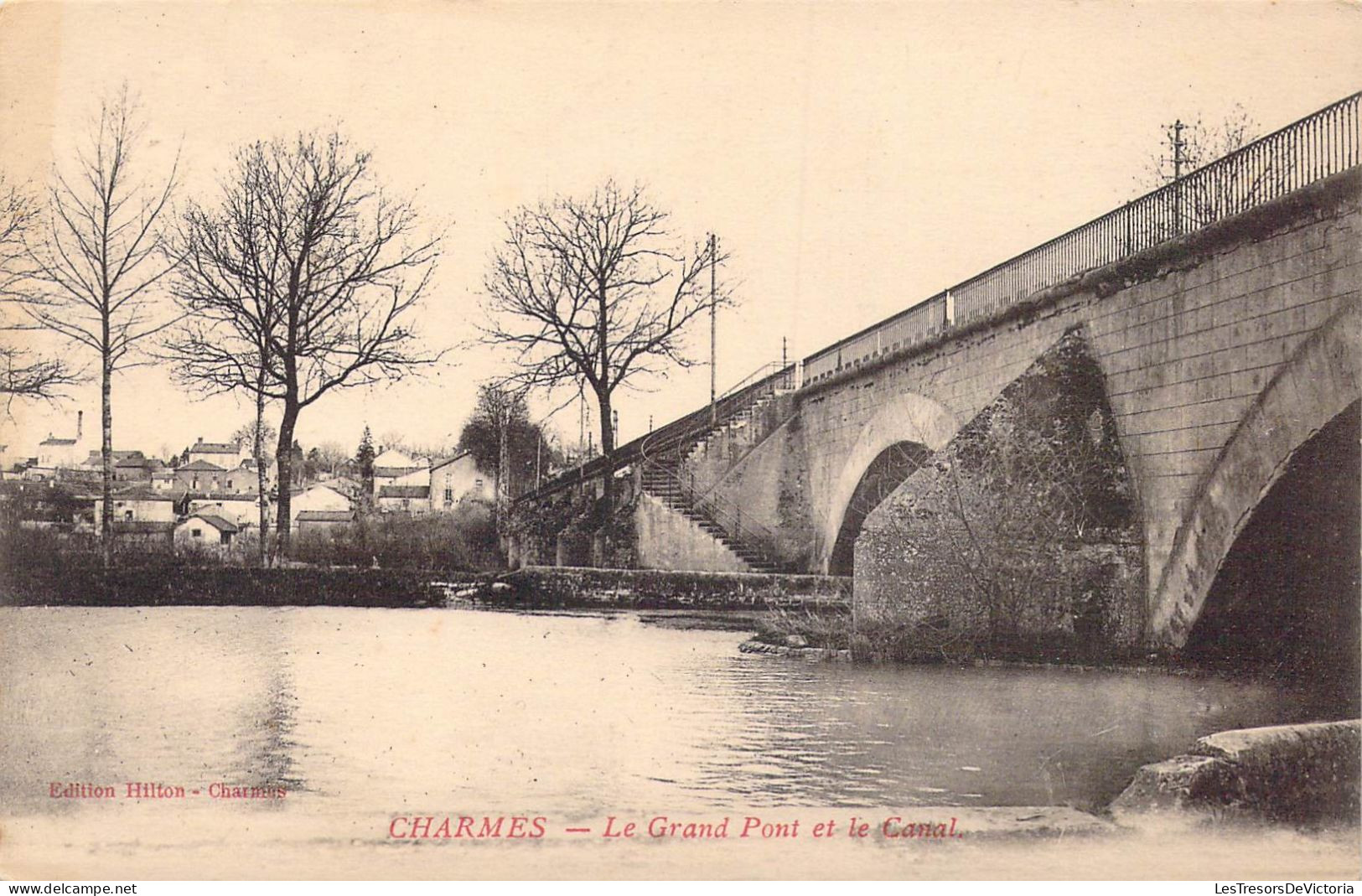 FRANCE - 88 - Charmes - Le Grand Pont Et Le Canal - Carte Postale Ancienne - Charmes