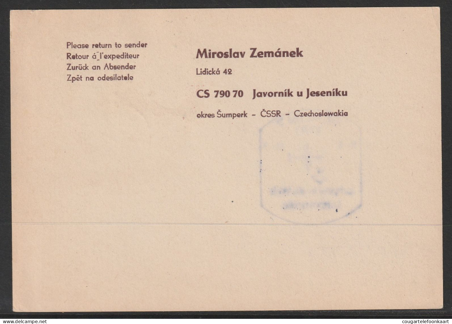 1988, Interflug, Special Flight Card, Ceskoslovensko-Wien, Zuleitungspost - Luchtpost