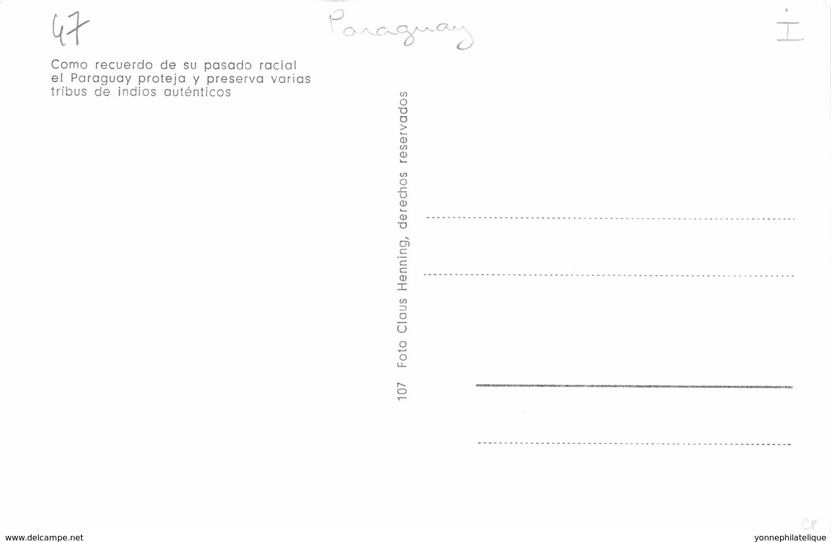 Paraguay - Ethnic / 47 - Indios - Paraguay