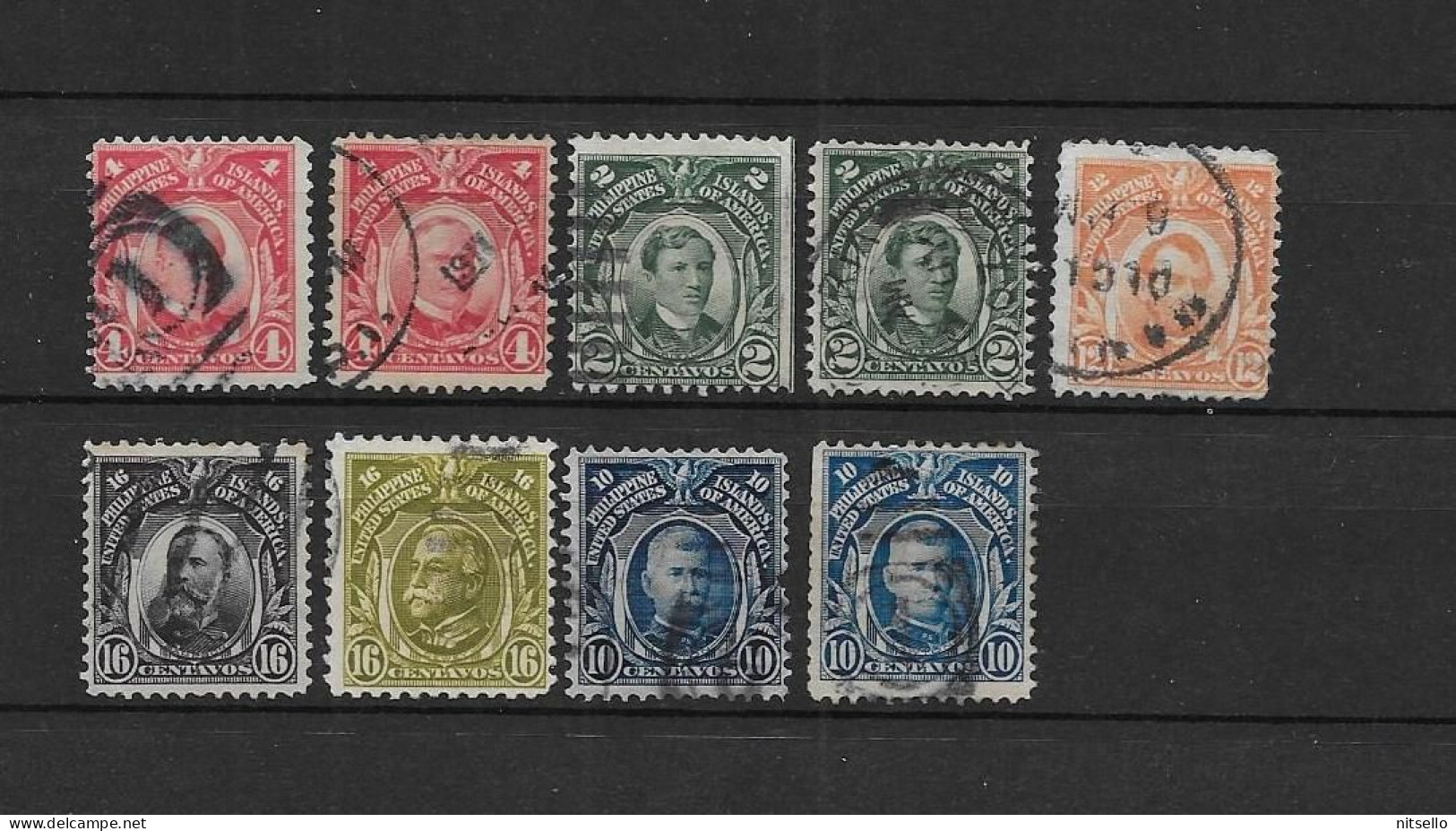 LOTE1696 /// FILIPINAS 1911 (DOMINIO DE EE UU) PERSONAJES  // ¡¡¡ LIQUIDACION - JE LIQUIDE - LIQUIDATION !!!! - Philippinen