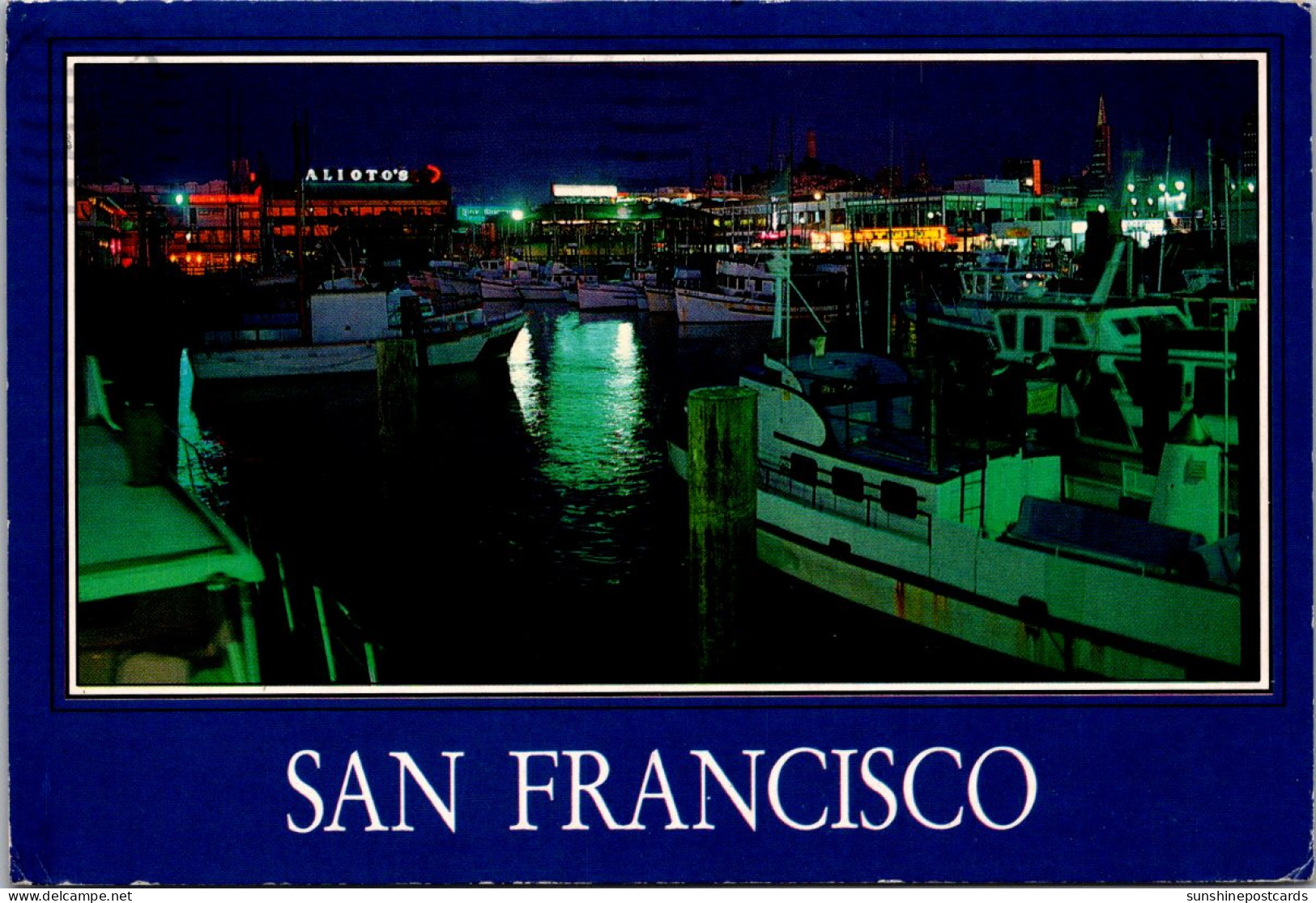 California San Francisco Fisherman's Wharf At Night 1988 - San Francisco