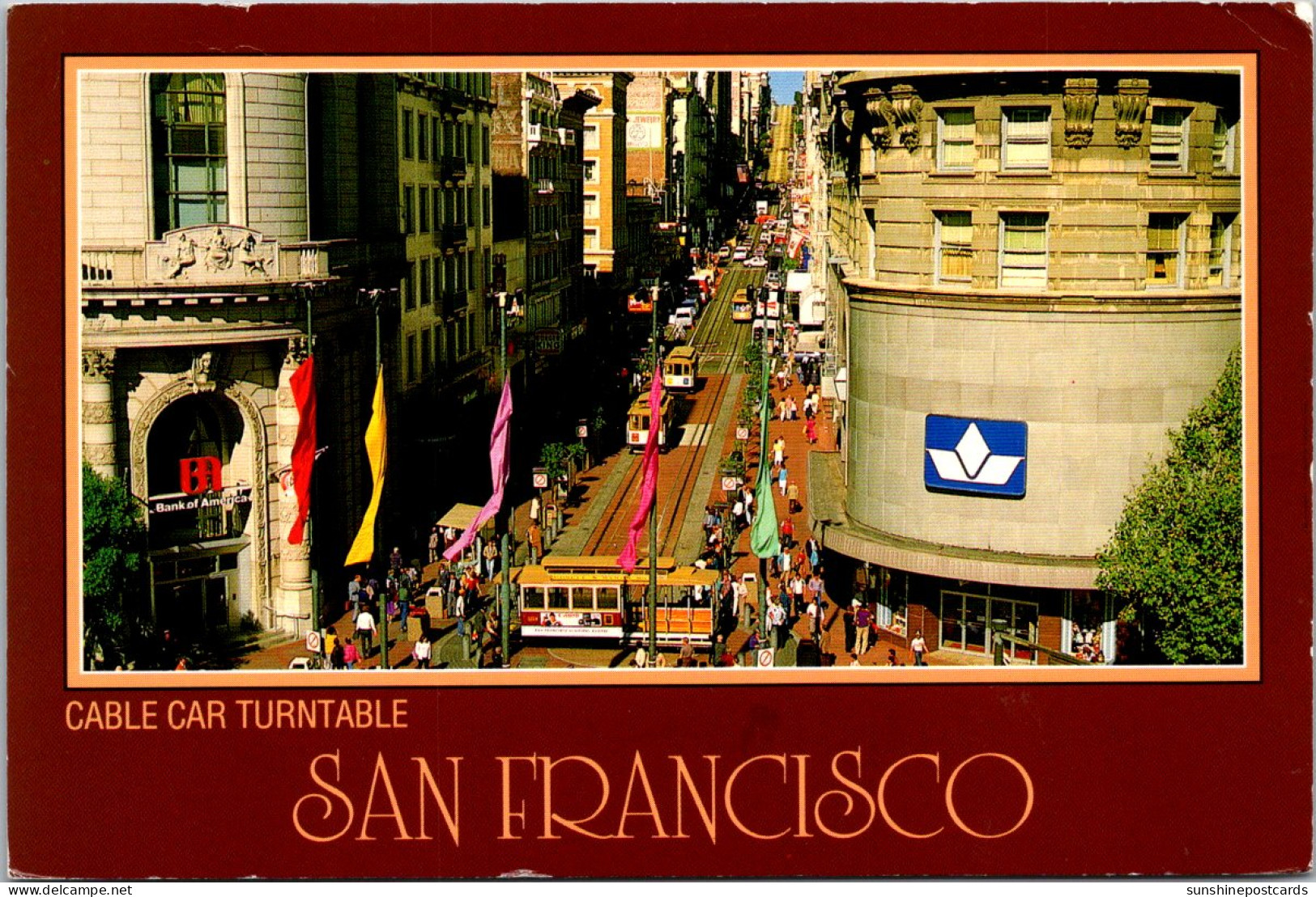 California San Francisco Cable Car On Turntabe At Powell And Market Streets 1991 - San Francisco