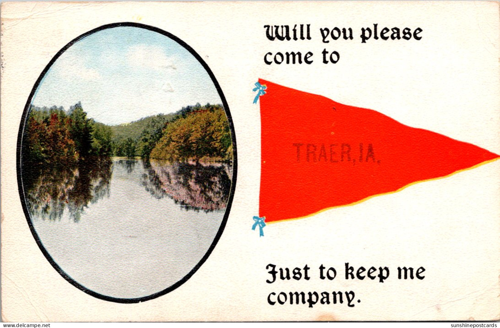 Iowa Traer Will You Please Come Pennant Series 1917 - Autres & Non Classés