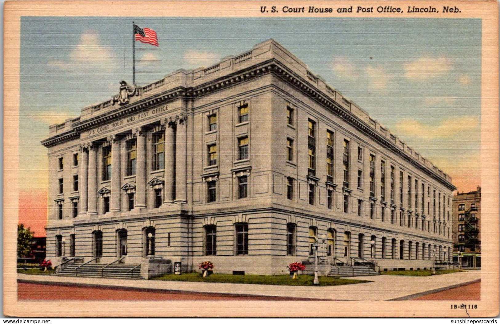 Nebraska Lincoln Court House And Post Office 1958 Curteich - Lincoln