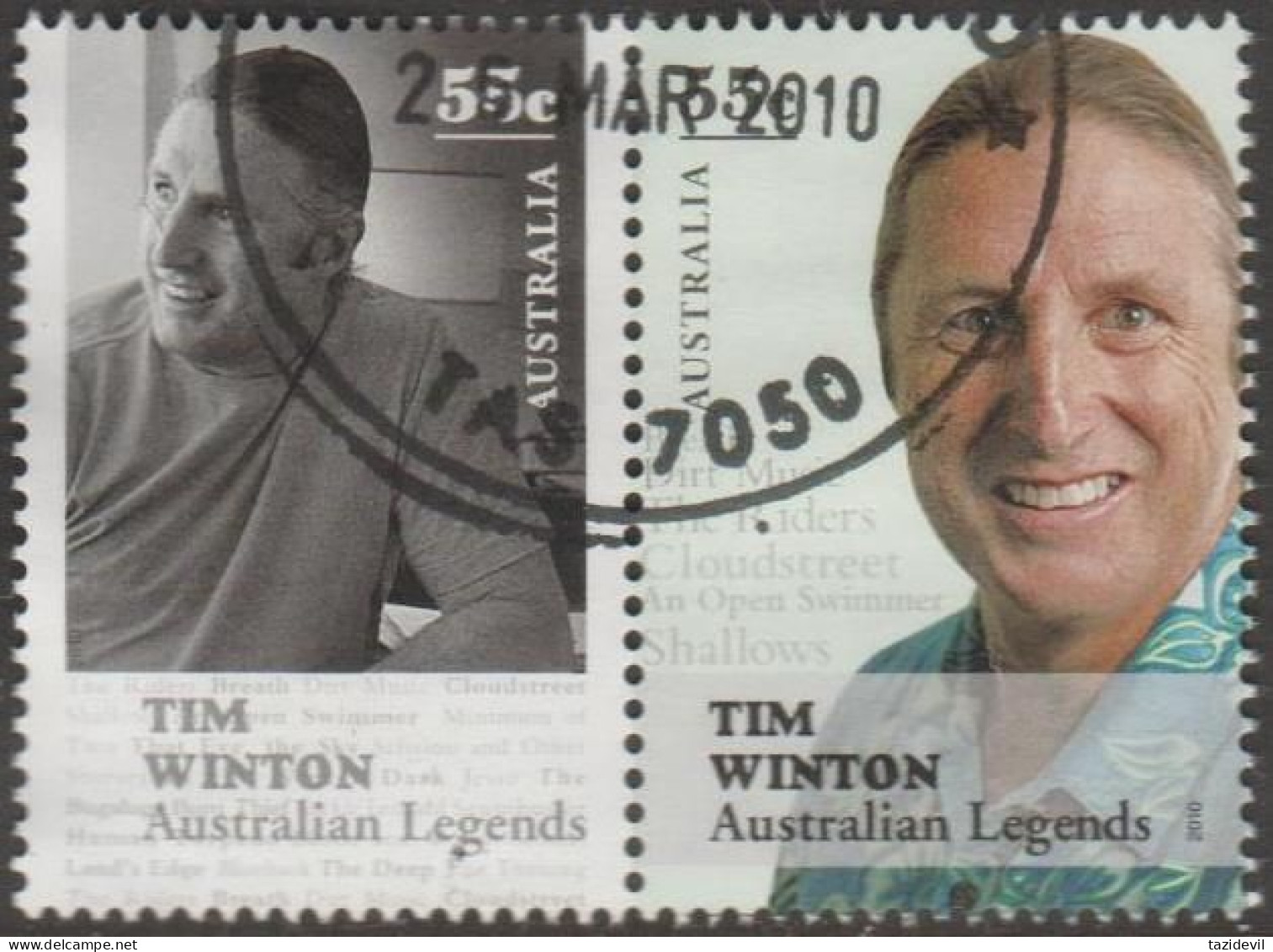 AUSTRALIA - USED - 2010 $1.10 Legends Of The Written Word - Tim Winton - Used Stamps