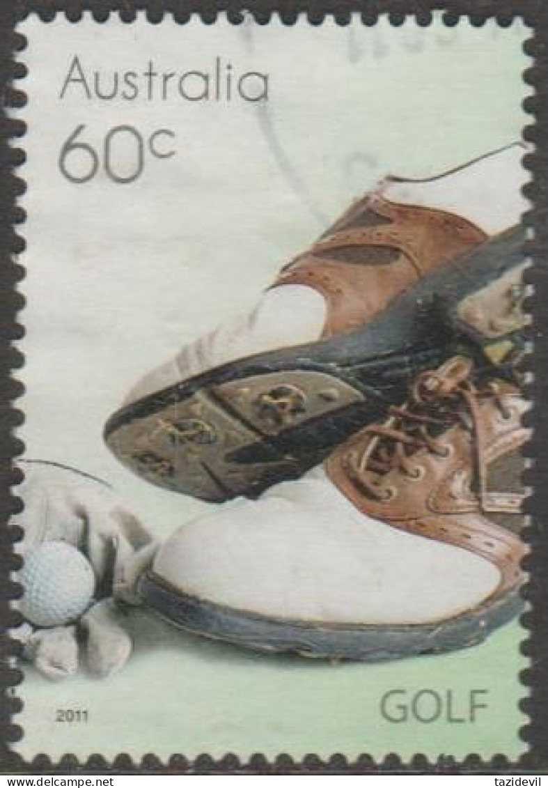 AUSTRALIA - USED - 2011 60c Golf - Shoes - Used Stamps