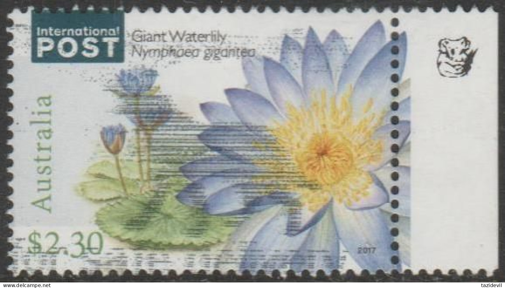 AUSTRALIA - USED - 2017 $2.30 Waterplants, International - 1 Koala Reprint - Used Stamps