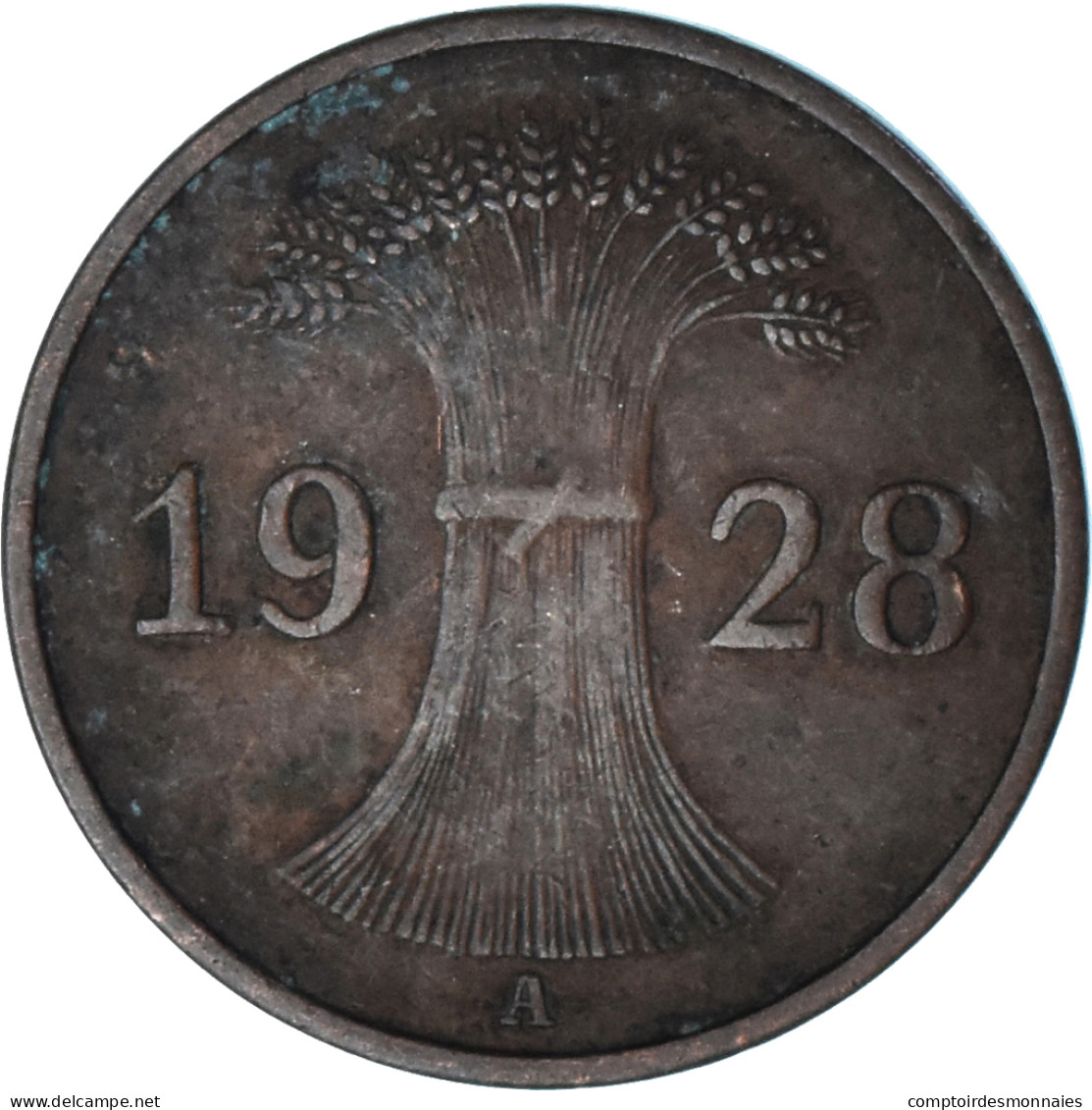 Monnaie, Allemagne, Reichspfennig, 1928 - 1 Renten- & 1 Reichspfennig