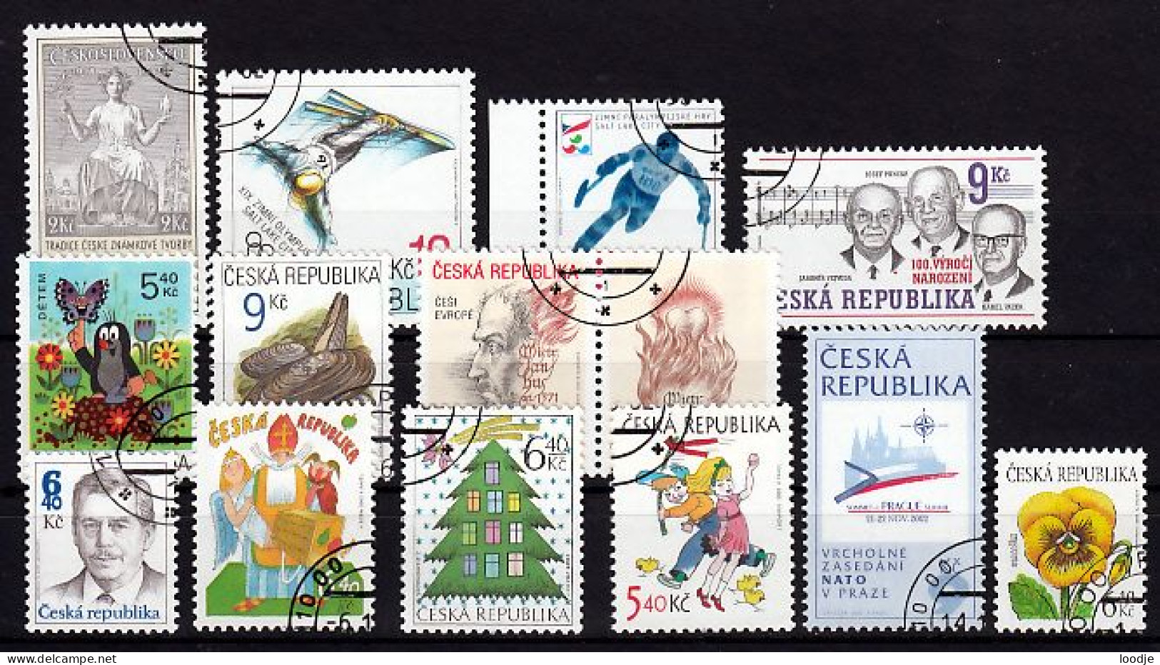 Tsjechie 2002 Kleine Verzameling Div. Gestempeld - Used Stamps