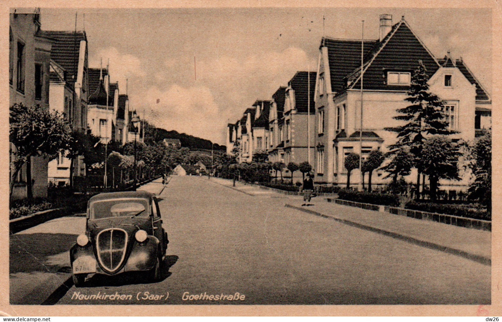 Neunkirchen Im Saarland (Saar) Goethestraße - Voiture Fiat 500 Topolino - Kreis Neunkirchen