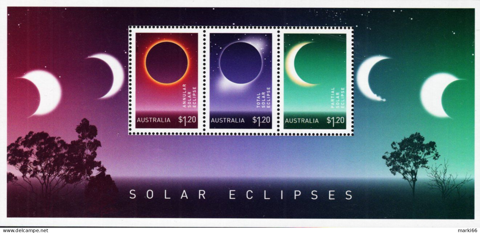 Australia - 2023 - Solar Eclipses - Mint Stamp Sheetlet - Neufs