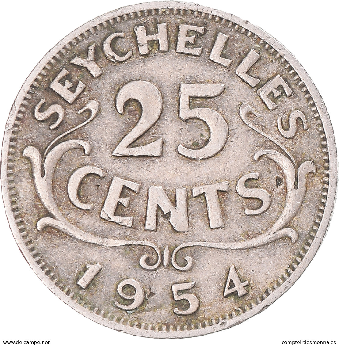 Monnaie, Seychelles, 25 Cents, 1954 - Seychellen