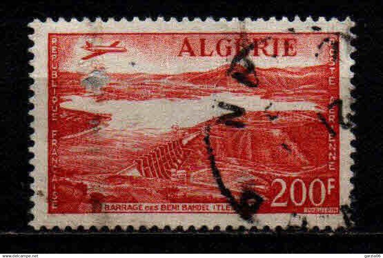 Algérie - 1957  - Barrage De Beni Bahdel   -  PA 14  - Oblit - Used - Airmail