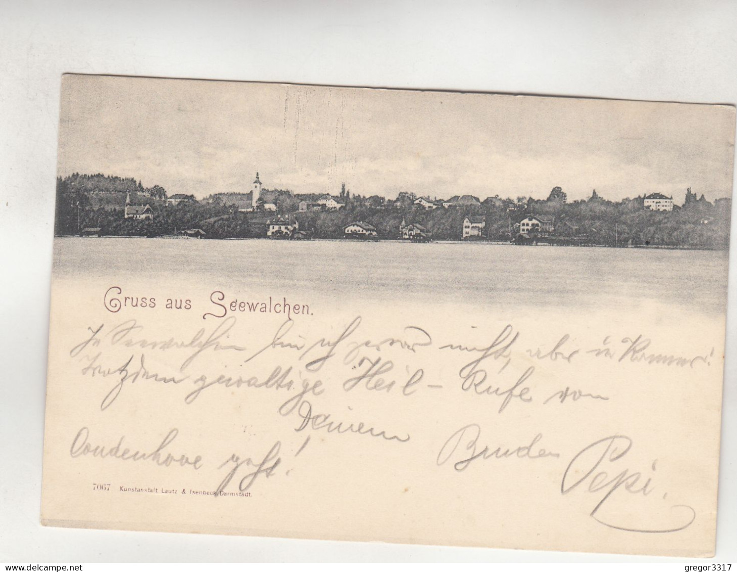 D3588) GRUSS Aus SEEWALCHEN - Sehr Schöne Alte Litho 1898 !! - Attersee-Orte