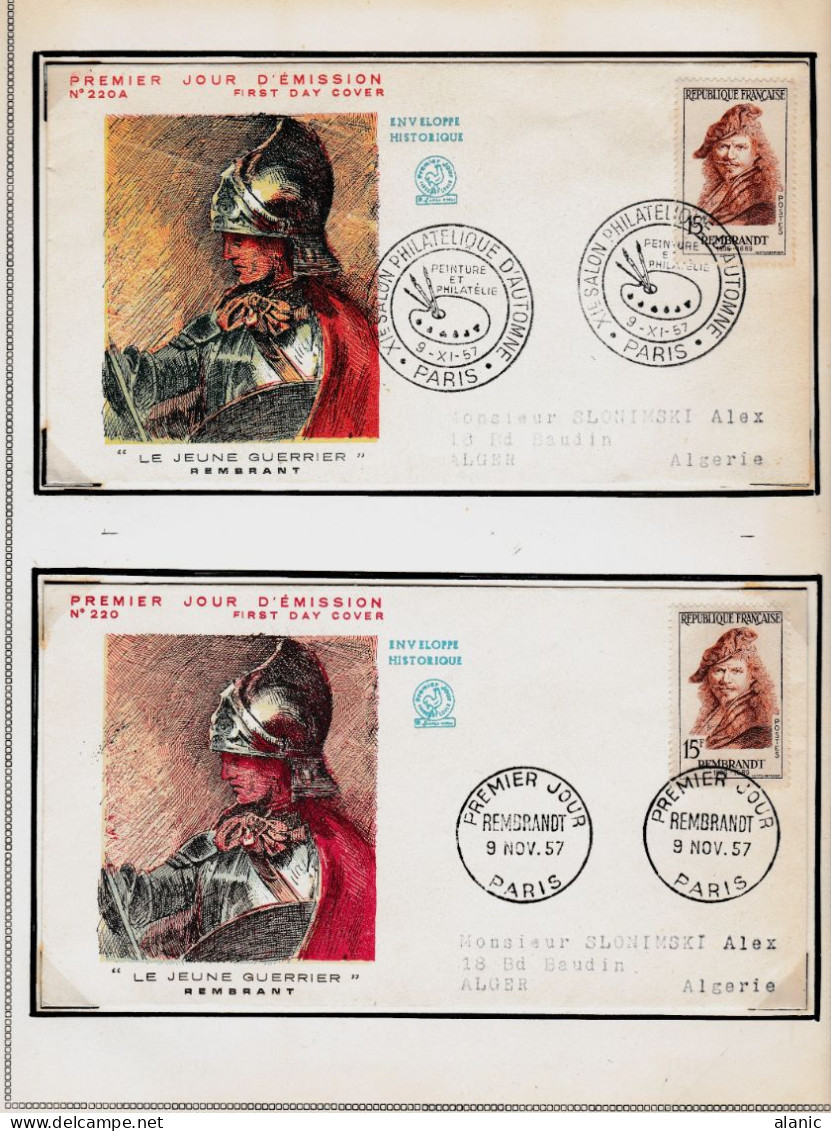 FRANCE NON DENTELE-SERIE N°1132/1138*+ Idem ESSAIS DE COULEUR+ N°1132/38* (Offert 5 FDC)BE - 1951-1960