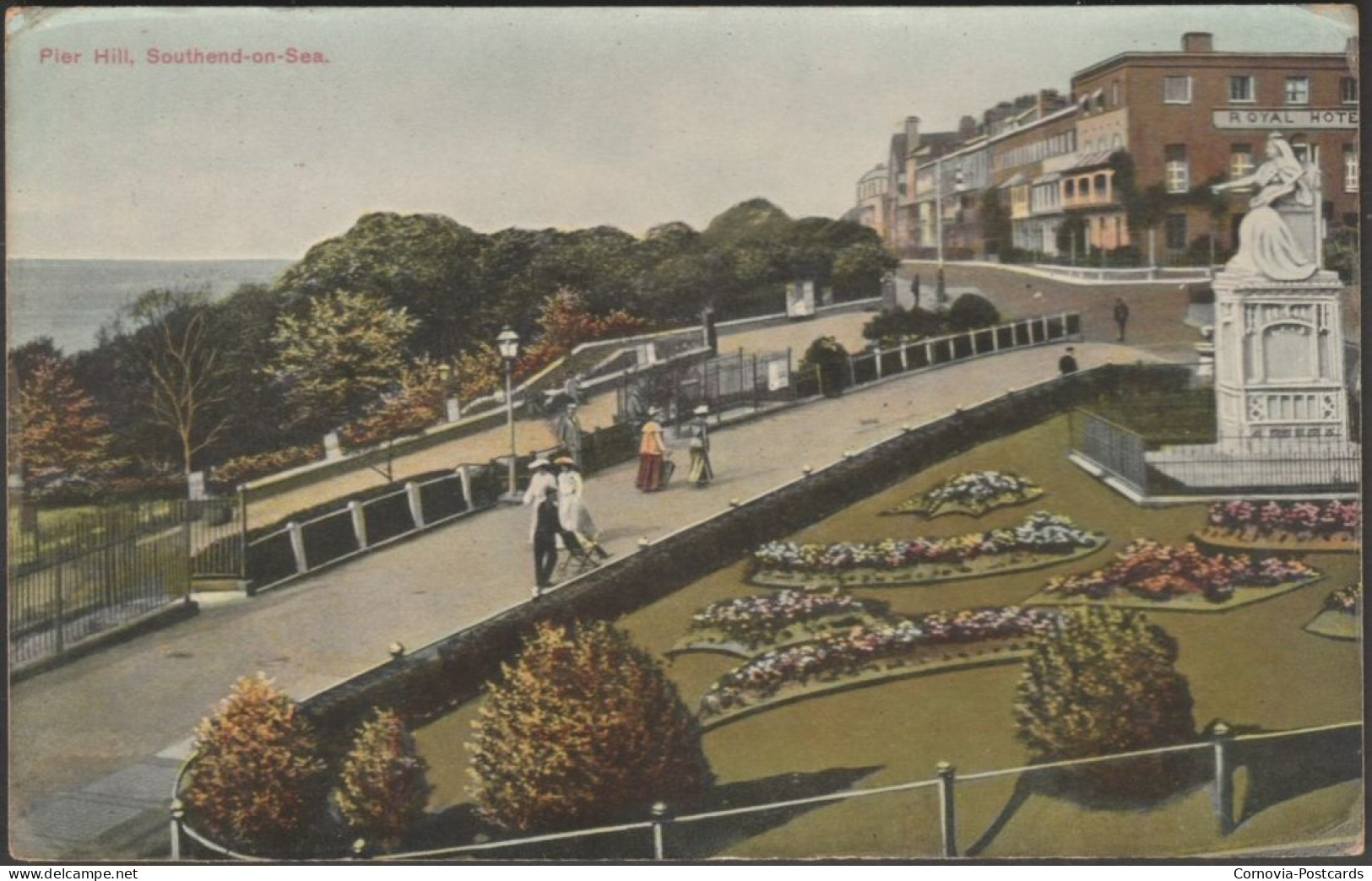Pier Hill, Southend-on-Sea, Essex, 1909 - AHJ Series Postcard - Southend, Westcliff & Leigh