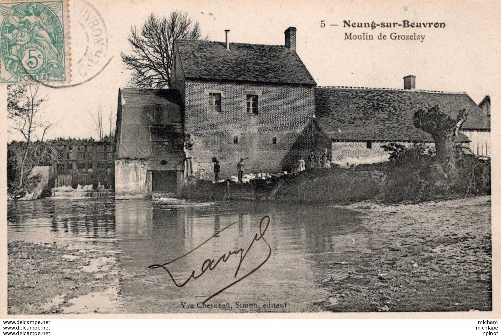 C P A   41 -  NEUNG - SUR- BEUVRON  - Moulin De Grozelay - Neung Sur Beuvron