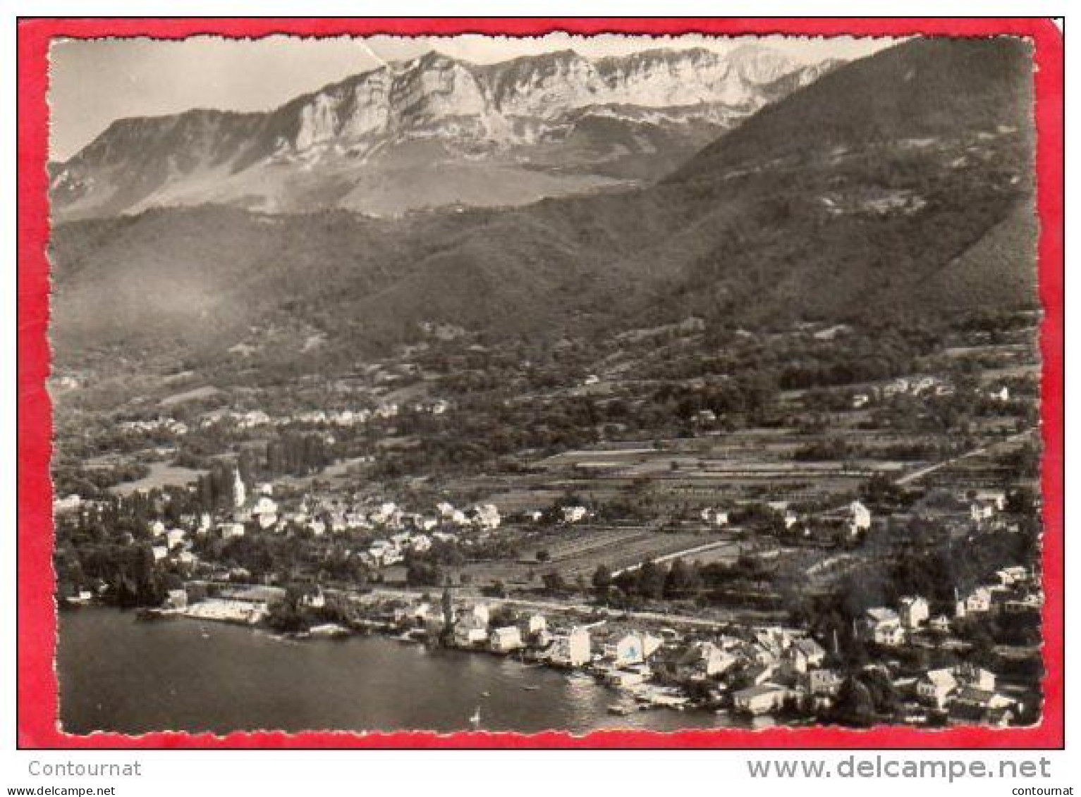 CPSM 74 LUGRIN TOURRONDE Vue Aérienne Le Village Et Chaîne Des Memises ( Près EVIAN  * Format CPM - Lugrin